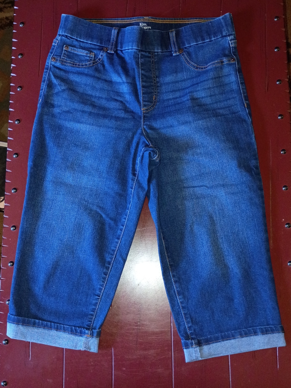 Kim Rogers Dark Blue Cropped Ankle Jeans